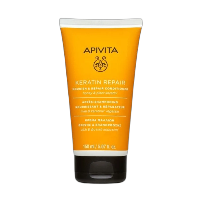 Apivita Keratin Repair подхранващ и възстановяващ балсам за суха и увредена коса, 150 мл - снимка на продукта