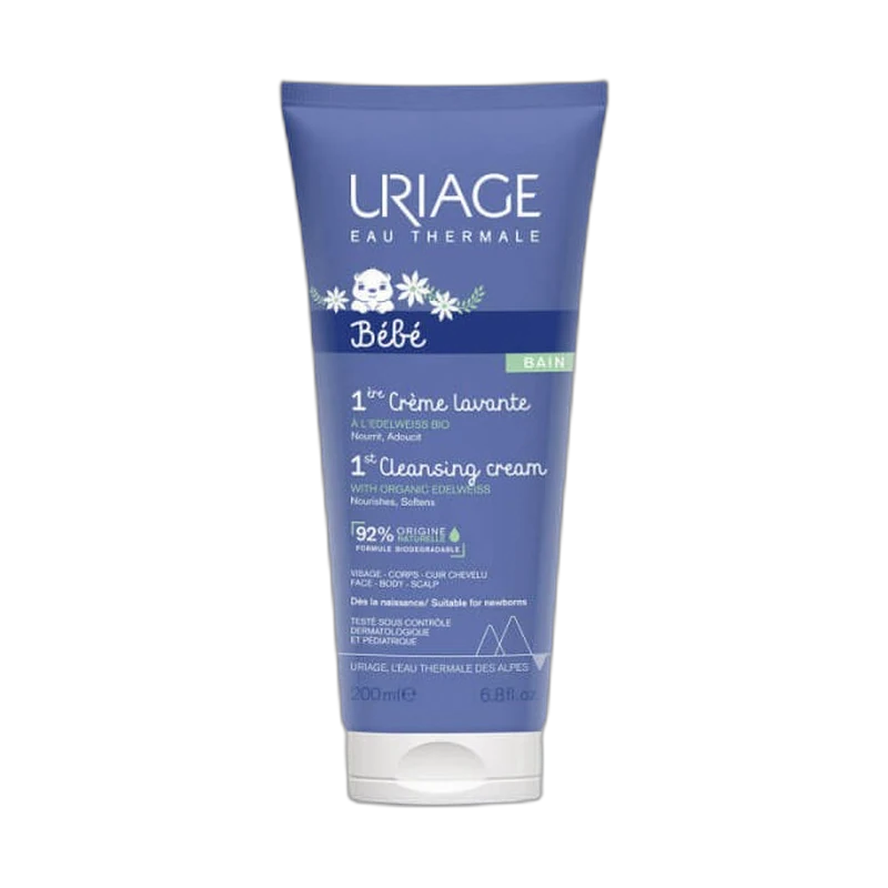 Uriage Bébé 1st Cleansing Cream нежен почистващ крем за бебета, 200 мл - снимка на продукта