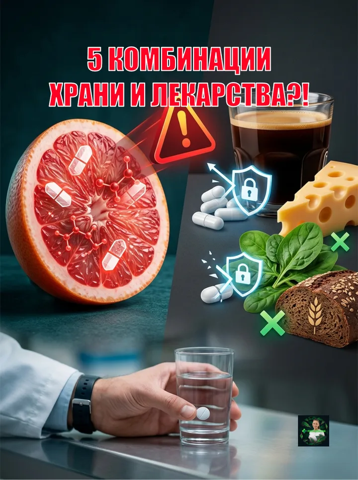 5 комбинации храни и лекарства, които променят ефекта